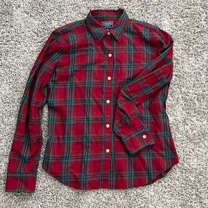 Chaps Classic Red + Green Button Up